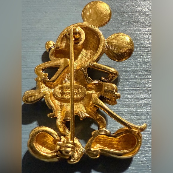 Napier Gold-tone Mickey Mouse Figural Brooch